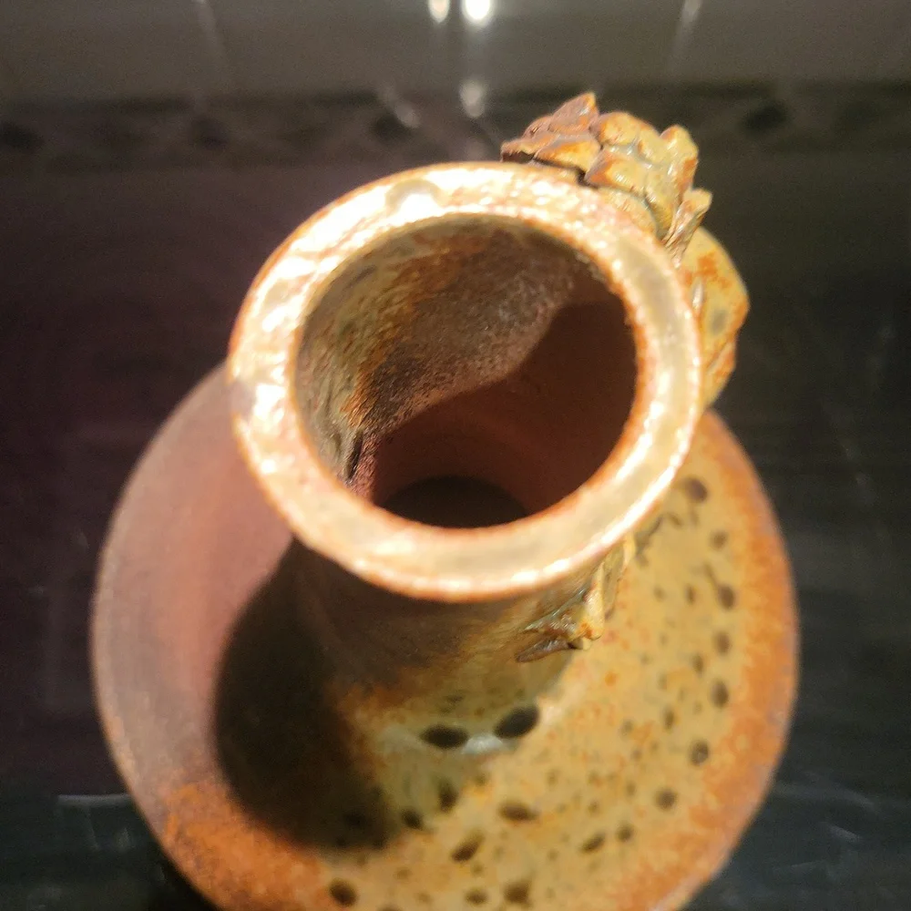Vintage Studio Japanese Ceramic Dragon Vase with Chop Mark - Picture 11 of 13